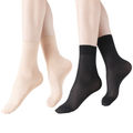 FITU Women's 50D Extra Soft 12 Pairs Sheer Nylon Stockings Ankle High Tights Hosiery Socks (6 Nude 6 Black - 50D)