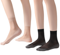 FITU Womens 50D Sheer Ankle Nylon Socks With Cotton Bottom 12 Pairs Ankle Tights Hosiery (6 Beige 6 Black)