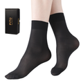 FITU Women's 10 Pairs Pack Nylon Ankle Tights Hosiery Socks (Black) One Size Black