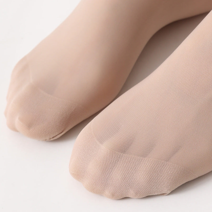 FITU Socks, Nylon Sheer Ankle High Tights Hosiery for Women, 10 Pairs (One Size, 5 Beige 5 Black-50d Thickness)
