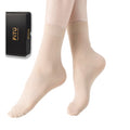 FITU Women's 50D Extra Soft 12 Pairs Sheer Nylon Ankle High Tights Hosiery Socks (12 Pairs Nude - 50D)